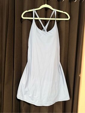 HALARA Light Blue Strappy A-Line  Dress